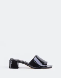 Mid Heels|Mules-L'INTERVALLE Fortunata Black Naplack
