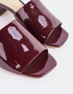Mid Heels|Mules-L'INTERVALLE Fortunata Burgundy Patent