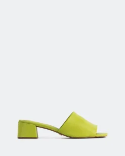 Mid Heels|Mules-L'INTERVALLE Fortunata Light Green Leather