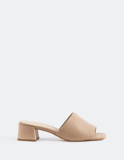 Mid Heels|Mules-L'INTERVALLE Fortunata Nude Leather