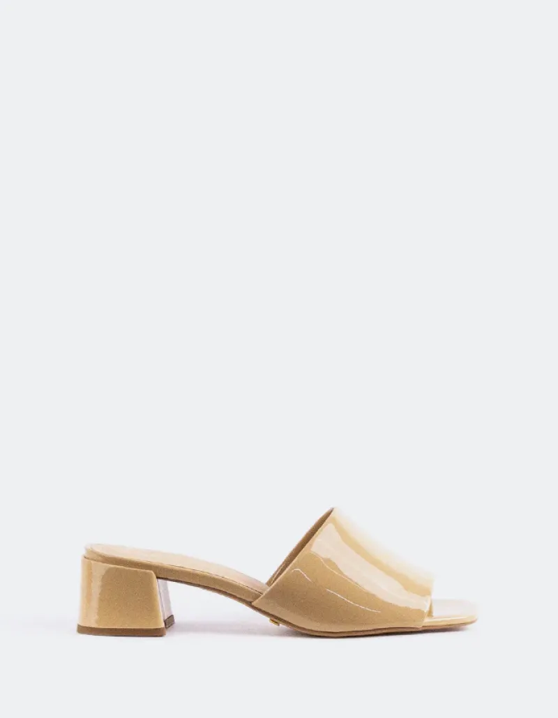 Mid Heels|Mules-L'INTERVALLE Fortunata Nude Naplack