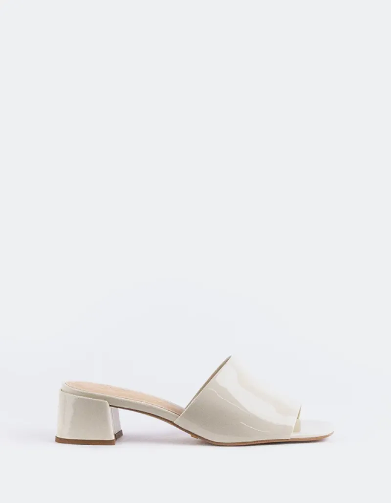 Mid Heels|Mules-L'INTERVALLE Fortunata Off White Naplack