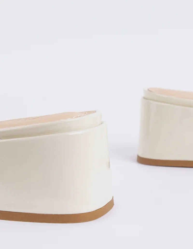 Mid Heels|Mules-L'INTERVALLE Fortunata Off White Naplack