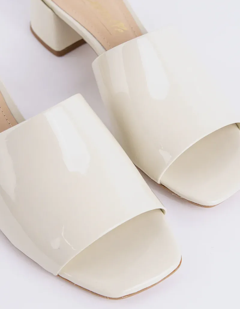 Mid Heels|Mules-L'INTERVALLE Fortunata Off White Naplack