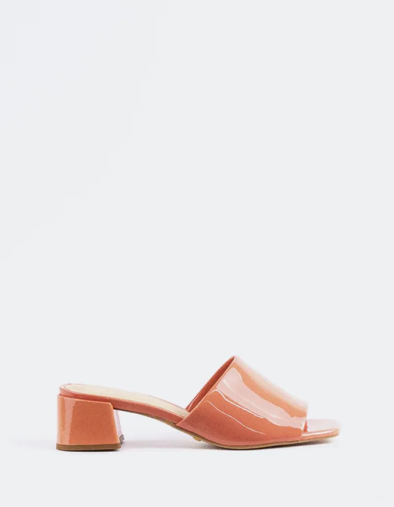 Mid Heels|Mules-L'INTERVALLE Fortunata Salmon Naplack