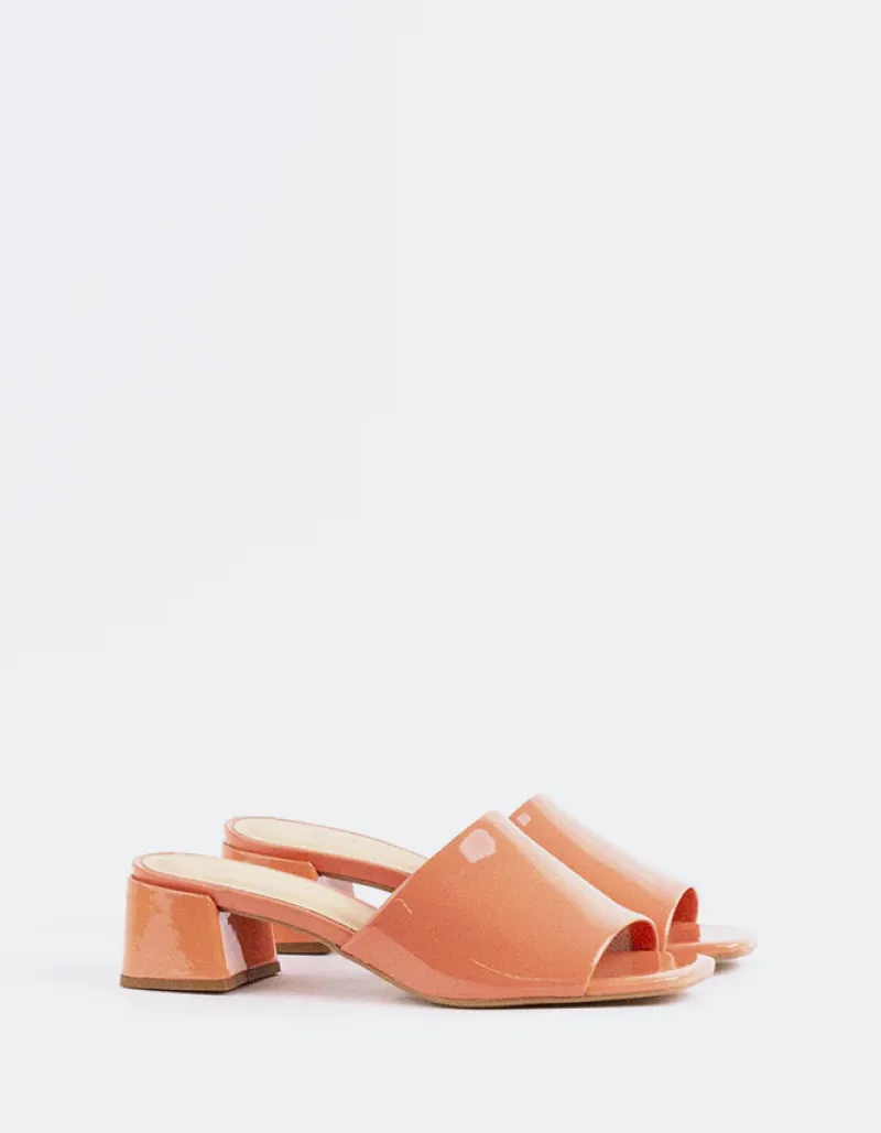 Mid Heels|Mules-L'INTERVALLE Fortunata Salmon Naplack