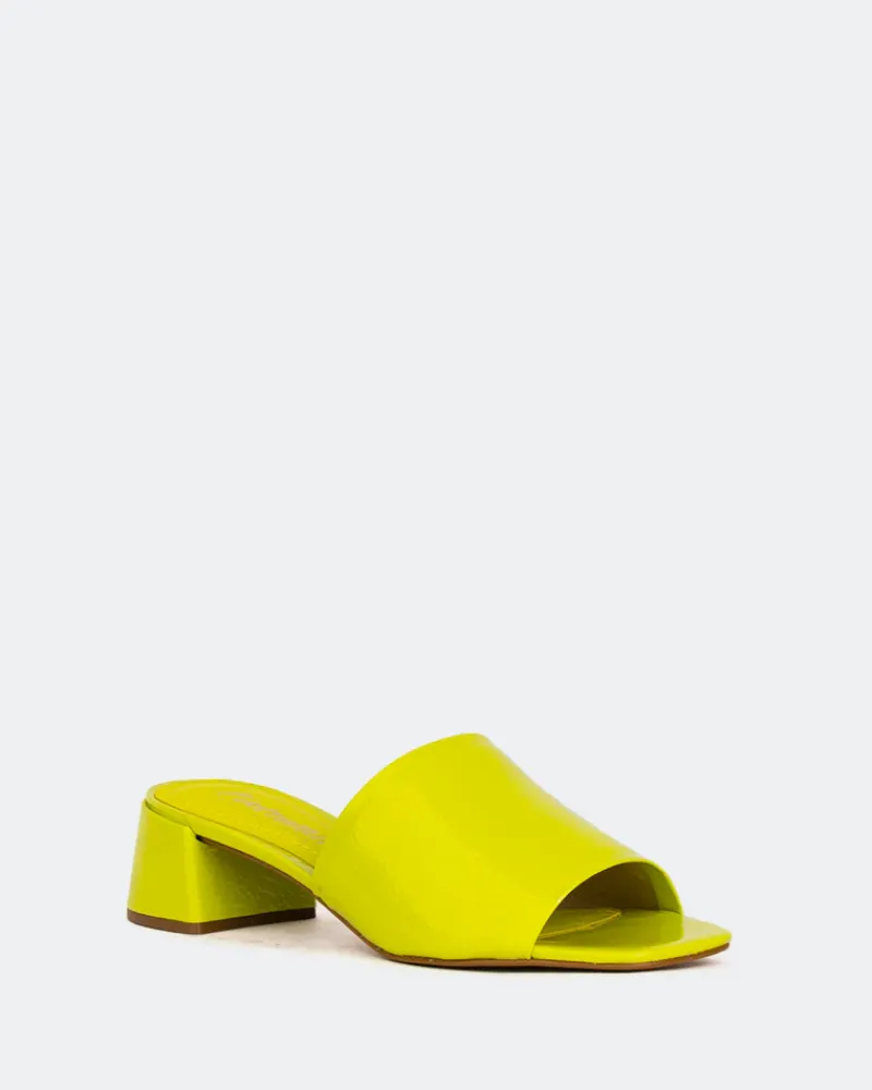 Mid Heels|Mules-L'INTERVALLE Fortunata Yellow Naplack