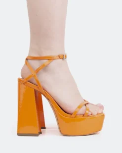 Platform|Strappy-L'INTERVALLE Fremont, Orange Naplack/Naplack Orange