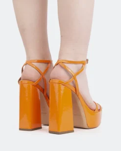 Platform|Strappy-L'INTERVALLE Fremont, Orange Naplack/Naplack Orange
