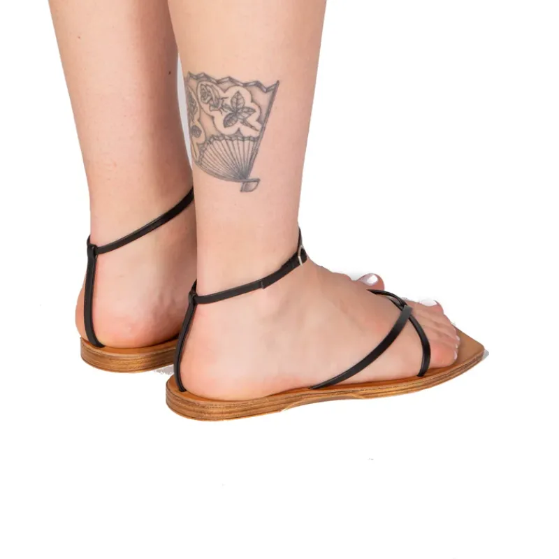 Flats-L'INTERVALLE Fujo Black Leather