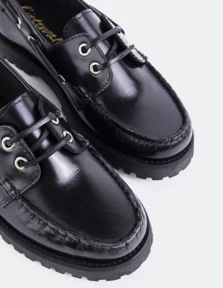 Loafers-L'INTERVALLE Gaia Black Leather