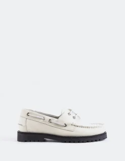 Loafers-L'INTERVALLE Gaia Off White Leather