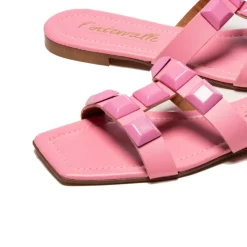 Flats|Mules-L'INTERVALLE Galia Pink Leather