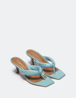 Mid Heels-L'INTERVALLE Gardenia Blue Leather