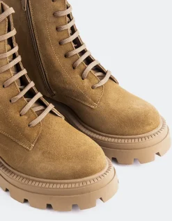 Lace-up|Ankle Boots-L'INTERVALLE Garrett Taupe Suede