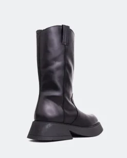 Ankle Boots-L'INTERVALLE Gaulle Black Leather