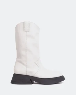 Ankle Boots-L'INTERVALLE Gaulle Off White Leather