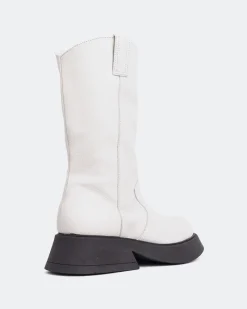 Ankle Boots-L'INTERVALLE Gaulle Off White Leather