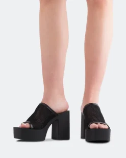 Platform-L'INTERVALLE Genuine Black Crochet