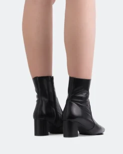 Ankle Boots-L'INTERVALLE Gillian Black Leather