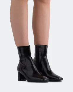 Ankle Boots-L'INTERVALLE Gillian Black Naplack