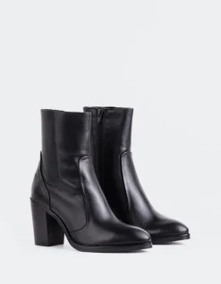 Ankle Boots-L'INTERVALLE Giove Black Leather