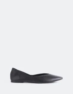 Ballerinas-L'INTERVALLE Glissandra Black Leather