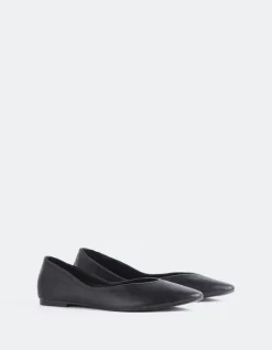 Ballerinas-L'INTERVALLE Glissandra Black Leather