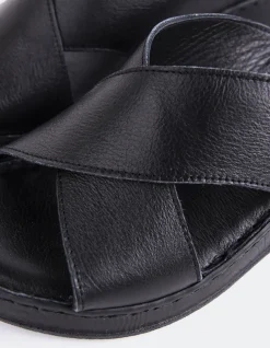 Wedges-L'INTERVALLE Govina Black Leather