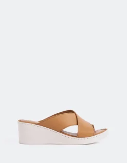 Wedges-L'INTERVALLE Govina Tan Leather