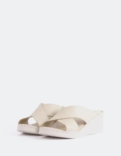 Wedges-L'INTERVALLE Govina Taupe Leather
