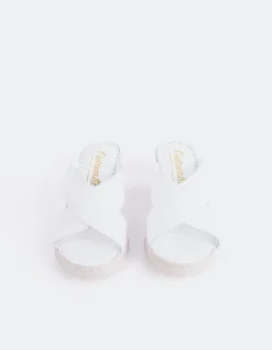 Wedges-L'INTERVALLE Govina White Leather