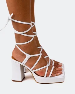 Platform|Strappy-L'INTERVALLE Grande White Leather