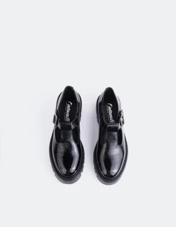 Mary-jane-L'INTERVALLE Grazzano Black Leather