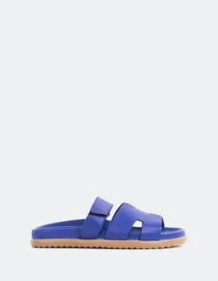 Flats-L'INTERVALLE Gustave Blue Leather