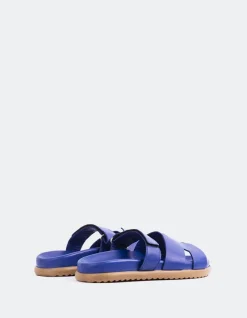 Flats-L'INTERVALLE Gustave Blue Leather