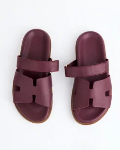 Flats-L'INTERVALLE Gustave Burgundy Leather