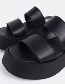 Platform-L'INTERVALLE Happy Black Leather