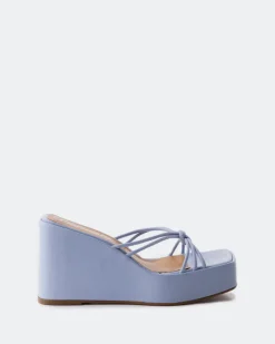 Wedges-L'INTERVALLE Harmonia Light Blue Leather
