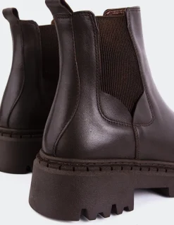 Chelsea|Ankle Boots-L'INTERVALLE Hayes Brown Leather