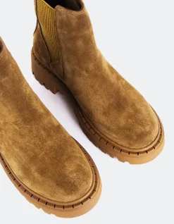 Chelsea|Ankle Boots-L'INTERVALLE Hayes Tan Suede