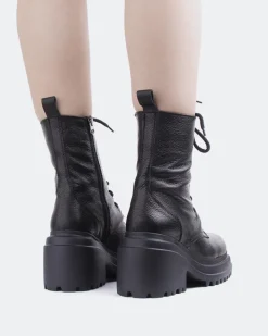 Platform|Lace-up-L'INTERVALLE Homer Black Leather