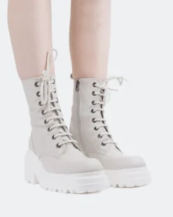 Platform|Lace-up-L'INTERVALLE Homer Off White Leather