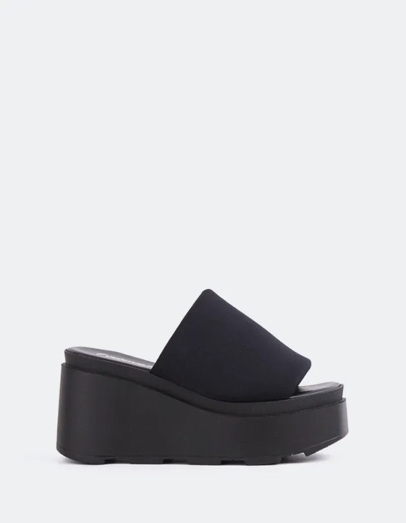 Wedges|Platform-L'INTERVALLE Hopeful Black Lycra