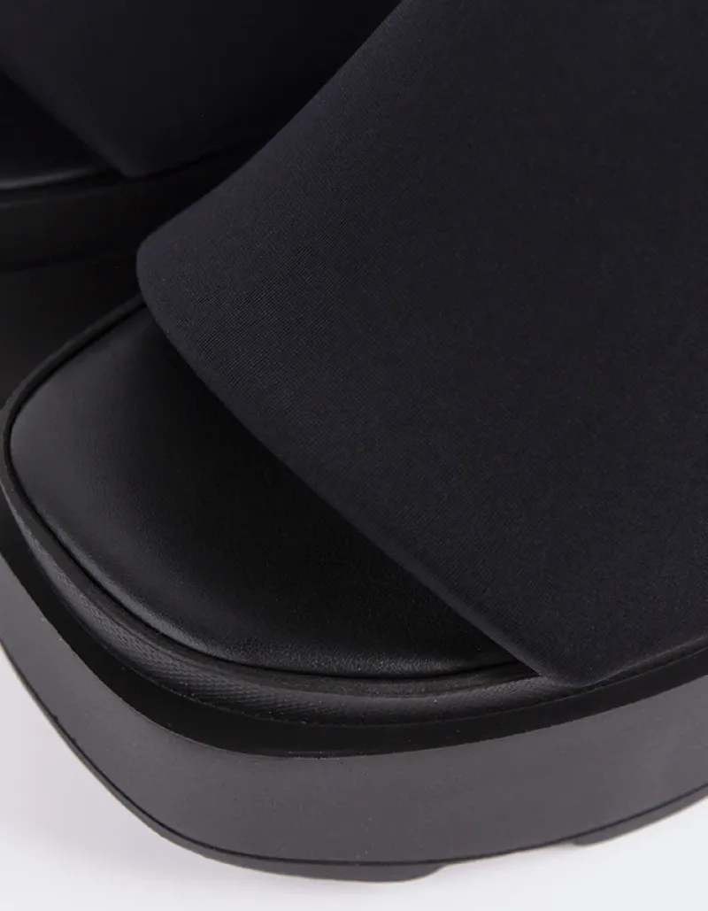 Wedges|Platform-L'INTERVALLE Hopeful Black Lycra