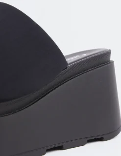 Wedges|Platform-L'INTERVALLE Hopeful Black Lycra