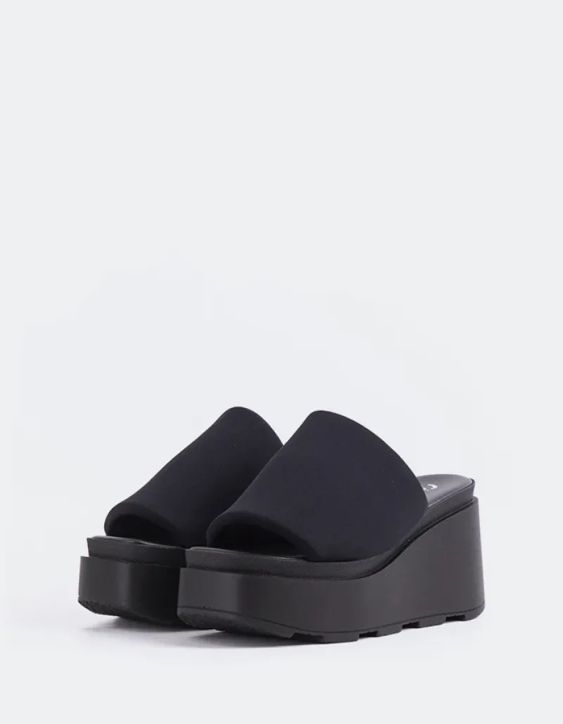 Wedges|Platform-L'INTERVALLE Hopeful Black Lycra