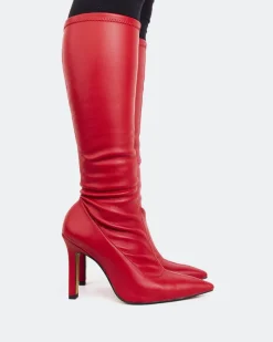 Tall Boots-L'INTERVALLE Horizon Red Stretch