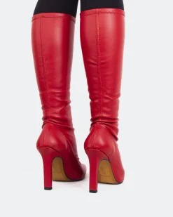 Tall Boots-L'INTERVALLE Horizon Red Stretch