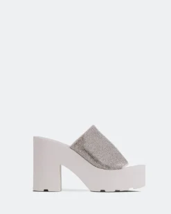 Platform-L'INTERVALLE Hutton White Strass